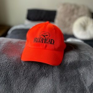BRAND NEW Red head ball cap neon orange